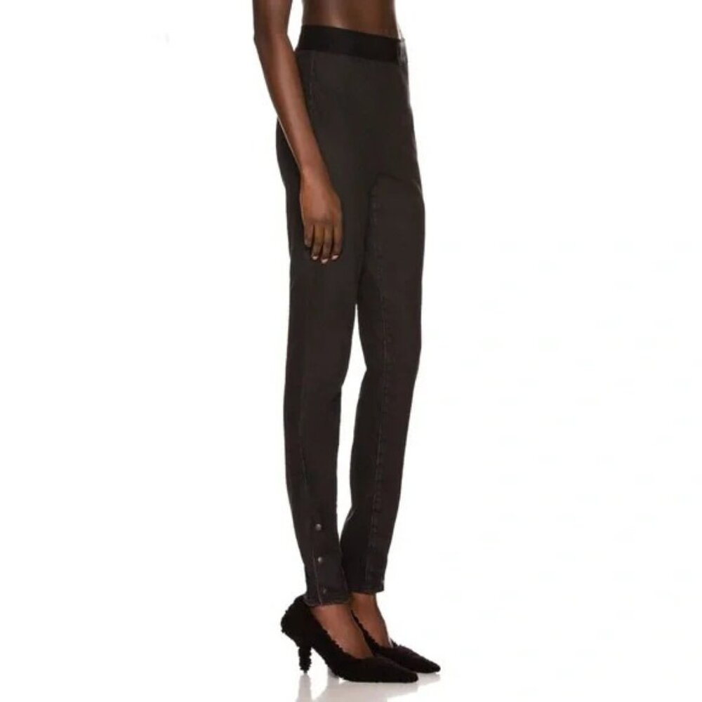 RtA Marlee Black Ink Denim Skinny Leg Jeans NWT $345, Size Large